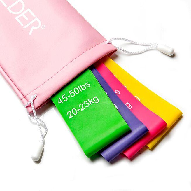Booty Builder Mini Bands, Pink, 4-Pack  Booty Builder Minibands Rosa 4-Pack